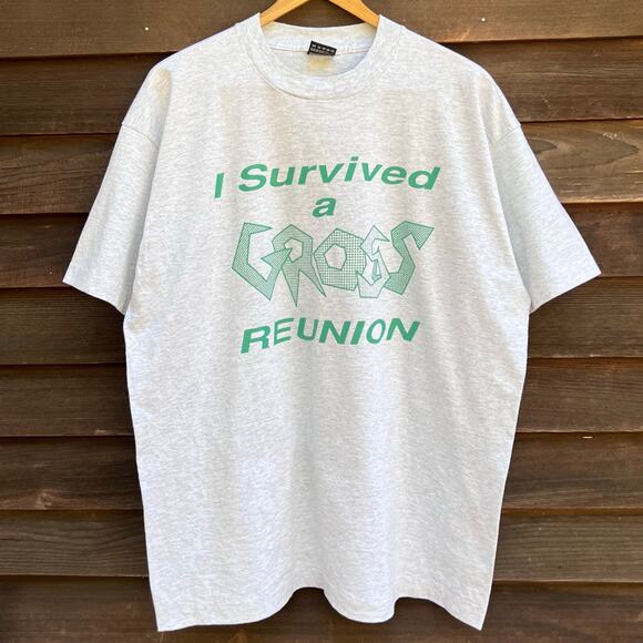 Vintage Obscure 90s I Survived a Gross Family Reunion T Shirt Best FOTL XL USA - Picture 6 of 11